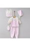 100% Cotton 5 Piece Tiny Tulip Embroidered Baby Girl Newborn Hospital Discharge Set