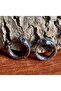 Snake Design Red Stone Hoop Threadable 316L Stainless & Tarnish-Free Steel Earrings Pair