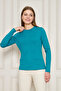 Women's Crew Neck Long Sleeve Basic T-Shirt - 100% Cotton Casual T-Shirt-Petrol - 5