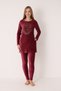 Women's Cotton Velvet Winter Set / Cherry 2230 - 3