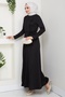 Akten Drawstring Scuba Dress 1619 - Black - 4