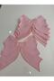 6 Pieces First Quality Linen over Bow Pattern Embroidered American Service Plate - 2