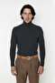 Men's Fitted Turtleneck Ribbed Knit Sweater Ideal for Winter Days Offering Elegance and Comfort - 2