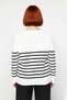 Women's Striped Crew Neck Relaxed Fit Long Sleeve Knit Sweater Offers Everyday Elegance and Comfort - 4