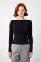 Women's Boat Neck Fitted Knitwear Sweater Offers Spring Autumn Elegance with Its Graceful Design Casual - 2