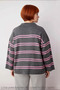 Women's Relaxed Fit Striped Polo Neck Acrylic Knit Sweater Offers Comfort in Winter Season Casual Elegance - 4