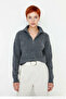 Women's Oversize Low-Cut Zipper Stand Collar Knitwear Thessaloniki Knit Basic Long Sleeve Sweater High Quality - 2