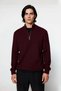 Men's Regular Fit Plain Zippered Stand Collar Knitwear Sweater Is the Perfect Choice for Winter Cold Weather Elegance. - 2