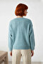 Women's Oversized Knitwear Plain V-Neck Winter Low Sleeve Comfortable Alpaca Blend Sweater Quality Stylish - 4