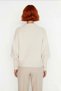 Women's Regular Fit Hair Knit Pattern Stand Collar Balloon Sleeve Knitwear Sweater Offers Everyday Chic Special for Winter - 4