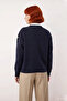 Women's Oversized Crew Neck Argyle Patterned Low-Sleeve Knit Sweater Adds Elegance to Winter Style - 4