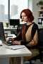 سترة نسائية كبيرة الحجم بياقة دائرية ونقشة البقلاوة، مريحة وأنيقة لأيام الشتاء الباردة - 3