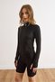 Women's Black Cupra Modal Flexible Sports Jacket with Thumb Holes Ckt-19000488 - 5