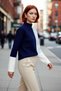Women's Relaxed Fit Stand Collar Color Block Knitwear Sweater Comfortable and Stylish Choice for Winter Days