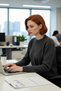 Women's Regular Fit Crew Neck Acrylic Knitwear Sweater Stylish Pearl Detail Winter Wear Elegance - 3