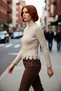 Women's Fitted Cut Crop High Neck Long Raglan Sleeve Ribbed Knit Sweater Stylish and for Cold Weather