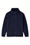 Men's Zipper Pocket Dark Blue Fleece 3-Pocket Zippered Dark Blue Men's Fleece - 2