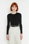 Women's Fitted Crew Neck Long Sleeve Basic Knit Sweater Elegant Touch to Spring Autumn Chic - 2