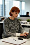 Women's Regular Fit Crew Neck Stone Pattern Thick Knit Sweater Matching Winter and Autumn Elegance - 3