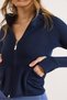 Women's Navy Blue Cupra Modal Flexible Sports Jacket with Thumb Holes Ckt-19000488 - 5