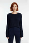 Women's Regular Fit Sustainable Knitwear Sweater Raglan Sleeves Peplum Detail Medium Thickness Casual - 2