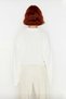 Women's Oversize Gray Acrylic Thessaloniki Woven Super Crop Spanish Sleeve Knitwear Sweater into Your Daily Style - 4