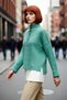 Women's Oversized Cut Low Armhole Stand Collar Ribbed Knitwear Sweater Winter Comfortable and Stylish Casual Outfits