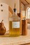 Vintage Striped Transparent Glass Oil Bottle with Sauce and Liquid Spout 1000 ml - 2