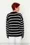 Women's Oversized Crew Neck Striped Knit Sweater Ideal for Winter Days Offering Elegance and Comfort - 4
