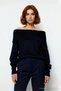 Regular Fit Carmen Collar Knitwear Sweater for Women Ideal for Winter Chic Long Sleeve Design - 2