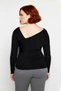 Women's Asymmetrical Neckline Long Sleeve Modern Knitwear Sweater Stylish Comfortable and Elegant for Daytime Nighttime Outfits - 4