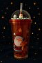 Santa Claus and Cute Deer Patterned under Snowflakes Colorful Straw Mug Cup Water Bottle 450ml 2768A - 4