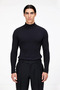Men's Fitted Slim Fit Stand Collar Long Sleeve Ribbed Knit Sweater Stylish and Comfortable Choice for Winter Days - 2