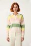 Women's Regular Fit Polo Neck Color Block Low Long Sleeve Acrylic Knitwear Sweater for Daily Wear - 2