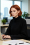 Women's Oversized Turtleneck Raglan Sleeve Knitwear Sweater Winter Comfortable and Stylish Ideal for Everyday Outfits - 3