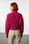 Women's Oversize Crop High Neck Long Low Sleeve Thick Thessaloniki Knitwear Winter Sweater High Quality - 4