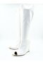 Women's Genuine Leather Wedge Heel Boots - 4