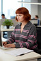 Women's Relaxed Fit Striped Polo Neck Acrylic Knit Sweater Offers Comfort in Winter Season Casual Elegance - 3