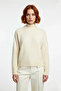 Women's Oversized Stand Collar Knit Sweater Raglan Sleeve Winter Casual Chic Burgundy Basic Design - 2