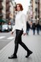 Women's Gray Oversize Stand Collar Acrylic Thessaloniki Woven Long Sleeve Basic Knitwear Sweater Quality Stylish