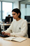 Men's Oversized Crew Neck Wrap Embroidered Knit Sweater Ideal for Everyday Outfits - 3