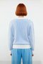 Women's Light Blue Striped Button Detailed Crew Neck Long Sleeve Knitwear Sweater Stylish for Everyday Outfits - 4