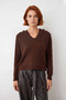 Women's Oversized Brown Hooded Knit Sweater Low Sleeves Comfortable and Stylish Ideal for Everyday Outfits - 2