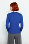 Women's Regular Fit Polo Neck Ribbed Long Sleeve Knit Sweater Basic Winter Design Offering Elegance - 4