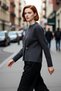 Women's Regular Fit Crew Neck Acrylic Knitwear Sweater Stylish Pearl Detail Winter Wear Elegance