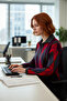 Women's Oversized Diamond Pattern Shirt Collar Thick Knitwear Sweater Winter Low Sleeve Comfortable Clothing Option - 3