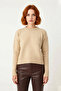 Women's Oversized Crop Low-Sleeve Crew Neck Plain Knitwear Sweater Winter Comfortable for Everyday Chic - 2
