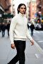 Men's Fitted Knitwear Turtleneck Hair Knit Patterned Thick Standard Sleeve Casual Stylish Sweater