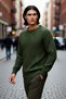 Men's Oversize Wide Fit Hair Braided Crew Neck Knitwear Sweater Ideal Choice for Winter Fashion