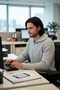 Men's Regular Fit Zippered Stand Collar Thick Knitwear Sweater Wool Blend Ideal for Winter Casual Comfort - 3
